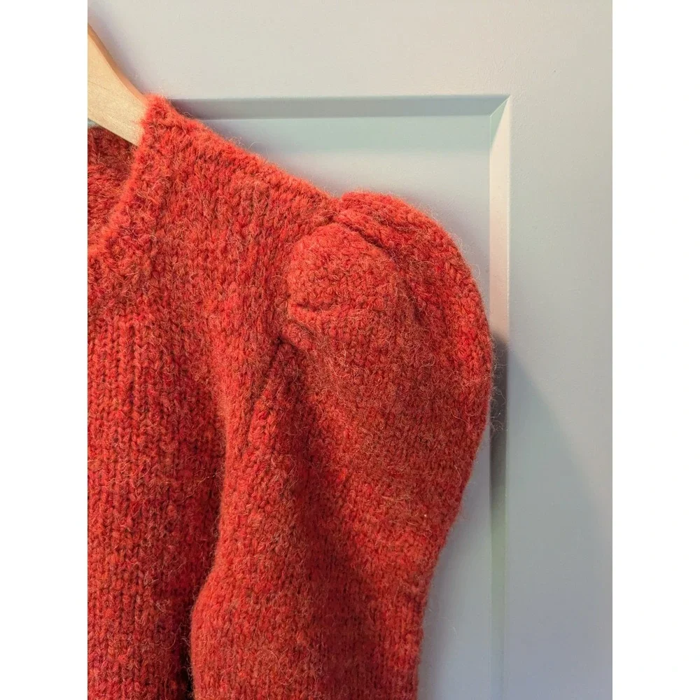Derek Lam 10 Crosby Orange Puff‎ Sleeve Sweater XS/TP New with Tags - Picture 6 of 11